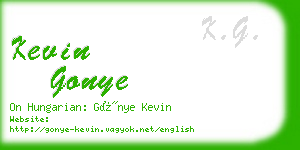 kevin gonye business card